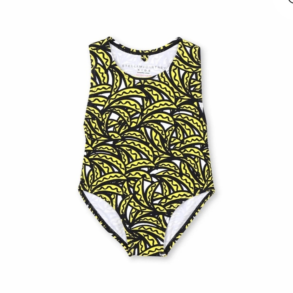 Stella McCartney Kids Yellow and Black Swimsuit